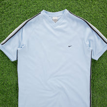 Load image into Gallery viewer, (2003) Nike Small Swoosh Embroidered Taping V-Neck T-Shirt - M/L
