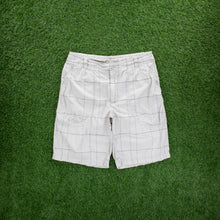 Load image into Gallery viewer, (2010) Nike Athletic Dept Small Swoosh Embroidered Pocket Logo Checked Beige Shorts - L (32/34”)
