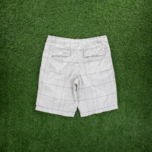 Load image into Gallery viewer, (2010) Nike Athletic Dept Small Swoosh Embroidered Pocket Logo Checked Beige Shorts - L (32/34”)
