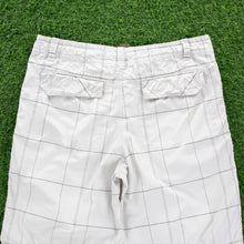 Load image into Gallery viewer, (2010) Nike Athletic Dept Small Swoosh Embroidered Pocket Logo Checked Beige Shorts - L (32/34”)
