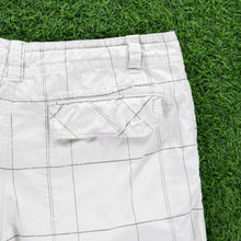 Load image into Gallery viewer, (2010) Nike Athletic Dept Small Swoosh Embroidered Pocket Logo Checked Beige Shorts - L (32/34”)
