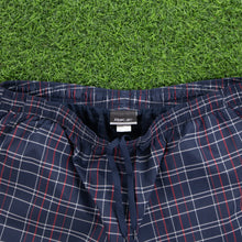 Load image into Gallery viewer, Reebok Small Embroidered Logo Checked Navy Swim Sports Shorts - XXL (36-42”)
