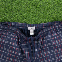 Load image into Gallery viewer, Reebok Small Embroidered Logo Checked Navy Swim Sports Shorts - XXL (36-42”)

