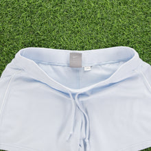 Load image into Gallery viewer, (2005) Women’s Nike Small Swoosh Embroidered Piping Sweat Light Blue Shorts - M (10-12)
