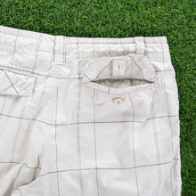 Load image into Gallery viewer, (2010) Nike Athletic Dept Small Swoosh Embroidered Pocket Logo Checked Beige Shorts - L (32/34”)
