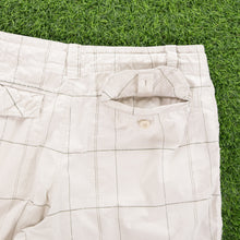 Load image into Gallery viewer, (2010) Nike Athletic Dept Small Swoosh Embroidered Pocket Logo Checked Beige Shorts - L (32/34”)
