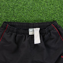 Load image into Gallery viewer, (2007) Nike Small Swoosh Embroidered Piping Black Sports Shorts - L (32-36”)
