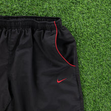 Load image into Gallery viewer, (2007) Nike Small Swoosh Embroidered Piping Black Sports Shorts - L (32-36”)
