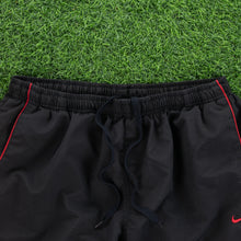 Load image into Gallery viewer, (2007) Nike Small Swoosh Embroidered Piping Black Sports Shorts - L (32-36”)
