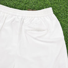 Load image into Gallery viewer, (2000) Nike Tennis Court Embroidered Pleated White Sports Shorts - L (32/34”)
