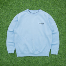 Load image into Gallery viewer, Reebok Small Spell Out Logo Embroidered Crewneck Light Blue Sweatshirt - M
