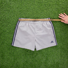 Load image into Gallery viewer, (2001) Adidas 3-Stripe Embroidered Logo Grey Lined Sports Shorts - L (32/34”)
