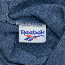 Load image into Gallery viewer, Reebok Small Spell Out Embroidered Logo Boxy Navy Quarter Zip Jumper - L
