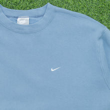 Load image into Gallery viewer, Nike Small Swoosh Embroidered Logo Pastel Light Blue Crewneck Sweatshirt - XL
