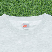 Load image into Gallery viewer, Nike Just Do It Abstract Spell Out Swoosh Double Sided Graphic Logo Boxy Grey Sweatshirt - L

