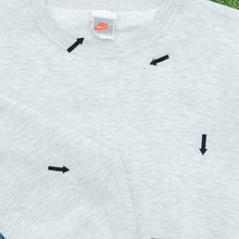 Load image into Gallery viewer, Nike Just Do It Abstract Spell Out Swoosh Double Sided Graphic Logo Boxy Grey Sweatshirt - L
