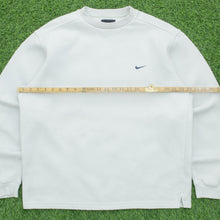 Load image into Gallery viewer, 1999 Nike Small Swoosh Embroidered Logo Crewneck Beige Sweatshirt - M
