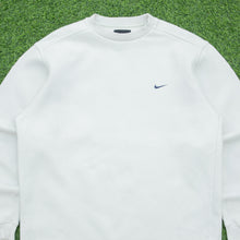 Load image into Gallery viewer, 1999 Nike Small Swoosh Embroidered Logo Crewneck Beige Sweatshirt - M
