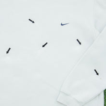 Load image into Gallery viewer, 1999 Nike Small Swoosh Embroidered Logo Crewneck Beige Sweatshirt - M

