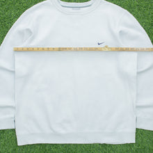 Load image into Gallery viewer, 2003 Nike Small Swoosh Embroidered Logo Boxy Crewneck Pale Blue Sweatshirt - L/XL
