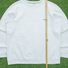 Load image into Gallery viewer, 2003 Nike Small Swoosh Embroidered Logo Boxy Crewneck Pale Blue Sweatshirt - L/XL
