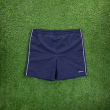 Load image into Gallery viewer, Reebok Small Spell Out Embroidered Navy Sports Shorts - L (32/34”)
