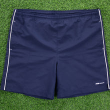 Load image into Gallery viewer, Reebok Small Spell Out Embroidered Navy Sports Shorts - L (32/34”)
