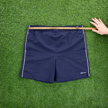 Load image into Gallery viewer, Reebok Small Spell Out Embroidered Navy Sports Shorts - L (32/34”)
