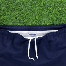 Load image into Gallery viewer, Reebok Small Spell Out Embroidered Navy Sports Shorts - L (32/34”)
