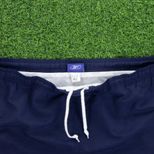 Load image into Gallery viewer, Reebok Small Spell Out Embroidered Navy Sports Shorts - L (32/34”)
