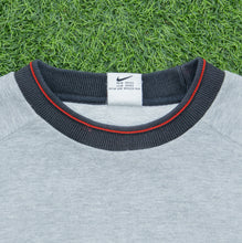 Load image into Gallery viewer, 1999 Nike Spell Out Small Swoosh Embroidered Boxy Crewneck Grey Sweatshirt - M
