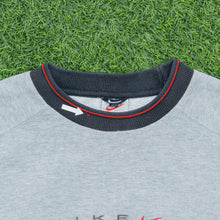 Load image into Gallery viewer, 1999 Nike Spell Out Small Swoosh Embroidered Boxy Crewneck Grey Sweatshirt - M
