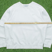 Load image into Gallery viewer, 2006 Nike Small Swoosh Embroidered Logo Boxy Raglan Crewneck White Sweatshirt - L/XL
