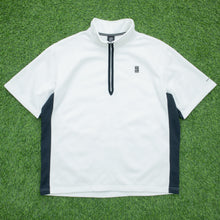 Load image into Gallery viewer, 1999 Nike Tennis Court Alpha Project Embroidered Logo Boxy White Quarter Zip Short Sleeved Jumper - L
