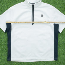 Load image into Gallery viewer, 1999 Nike Tennis Court Alpha Project Embroidered Logo Boxy White Quarter Zip Short Sleeved Jumper - L
