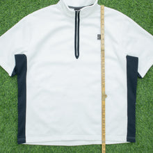 Load image into Gallery viewer, 1999 Nike Tennis Court Alpha Project Embroidered Logo Boxy White Quarter Zip Short Sleeved Jumper - L
