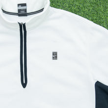 Load image into Gallery viewer, 1999 Nike Tennis Court Alpha Project Embroidered Logo Boxy White Quarter Zip Short Sleeved Jumper - L
