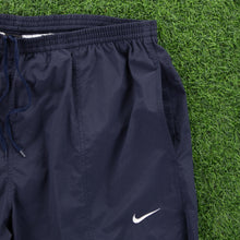 Load image into Gallery viewer, (1999) Nike Small Swoosh Embroidered Lined Navy Sports Shorts - XXL (38-42”)
