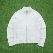 Load image into Gallery viewer, Women’s 2002 Nike Small Swoosh Embroidered Zip Up High Neck Fitted Sports White Track Jacket - M/L (12-14)
