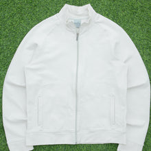 Load image into Gallery viewer, Women’s 2002 Nike Small Swoosh Embroidered Zip Up High Neck Fitted Sports White Track Jacket - M/L (12-14)
