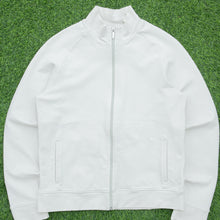 Load image into Gallery viewer, Women’s 2002 Nike Small Swoosh Embroidered Zip Up High Neck Fitted Sports White Track Jacket - M/L (12-14)
