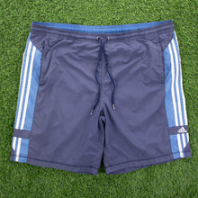 Load image into Gallery viewer, (2005) Adidas 3-Stripe Embroidered Navy Swim Sports Shorts - XL (36-40”)
