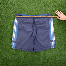Load image into Gallery viewer, (2005) Adidas 3-Stripe Embroidered Navy Swim Sports Shorts - XL (36-40”)
