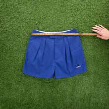 Load image into Gallery viewer, (1990) Adidas Equipment Embroidered Logo Pleated Blue Chino Shorts - L/XL (34-38”)
