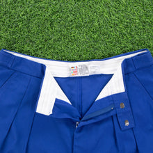 Load image into Gallery viewer, (1990) Adidas Equipment Embroidered Logo Pleated Blue Chino Shorts - L/XL (34-38”)
