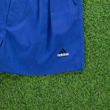 Load image into Gallery viewer, (1990) Adidas Equipment Embroidered Logo Pleated Blue Chino Shorts - L/XL (34-38”)
