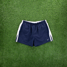 Load image into Gallery viewer, (2005) Nike Small Swoosh Embroidered Taping Navy Sports Shorts - XL/XXL (36-40”)
