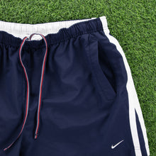 Load image into Gallery viewer, (2005) Nike Small Swoosh Embroidered Taping Navy Sports Shorts - XL/XXL (36-40”)
