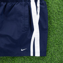 Load image into Gallery viewer, (2005) Nike Small Swoosh Embroidered Taping Navy Sports Shorts - XL/XXL (36-40”)
