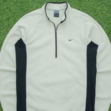 Load image into Gallery viewer, 2002 Nike Cross Fit Therma Small Swoosh Embroidered Quarter Zip Beige Fleece - L
